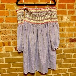 Off the Shoulder Striped Dress